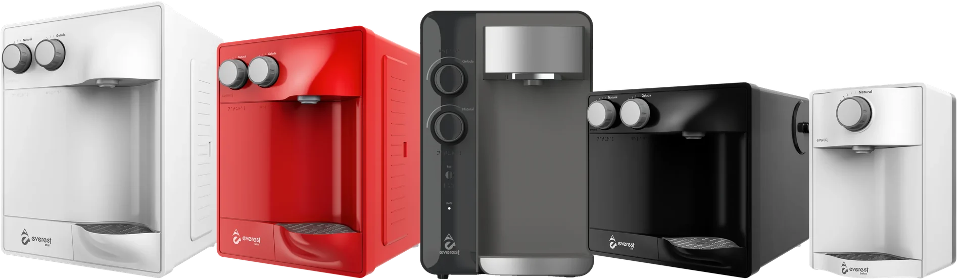 Linha de purificadores Everest: Star, Slim, Foz, Fit e Baby